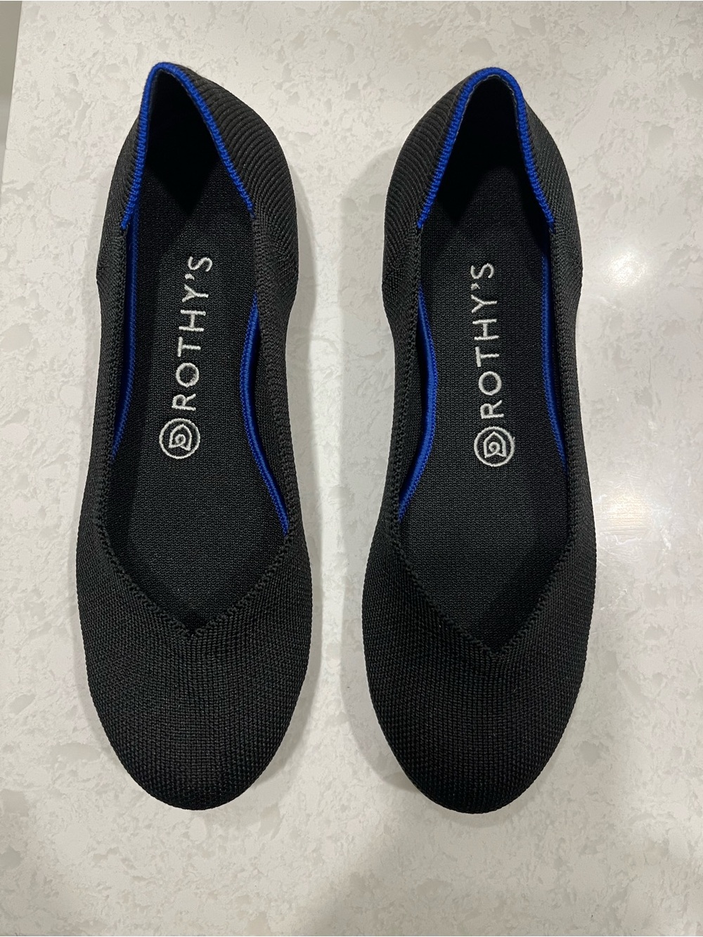 Rothy's The Flat Black Round Toe Flats Size 8.5 MSRP: $230.00